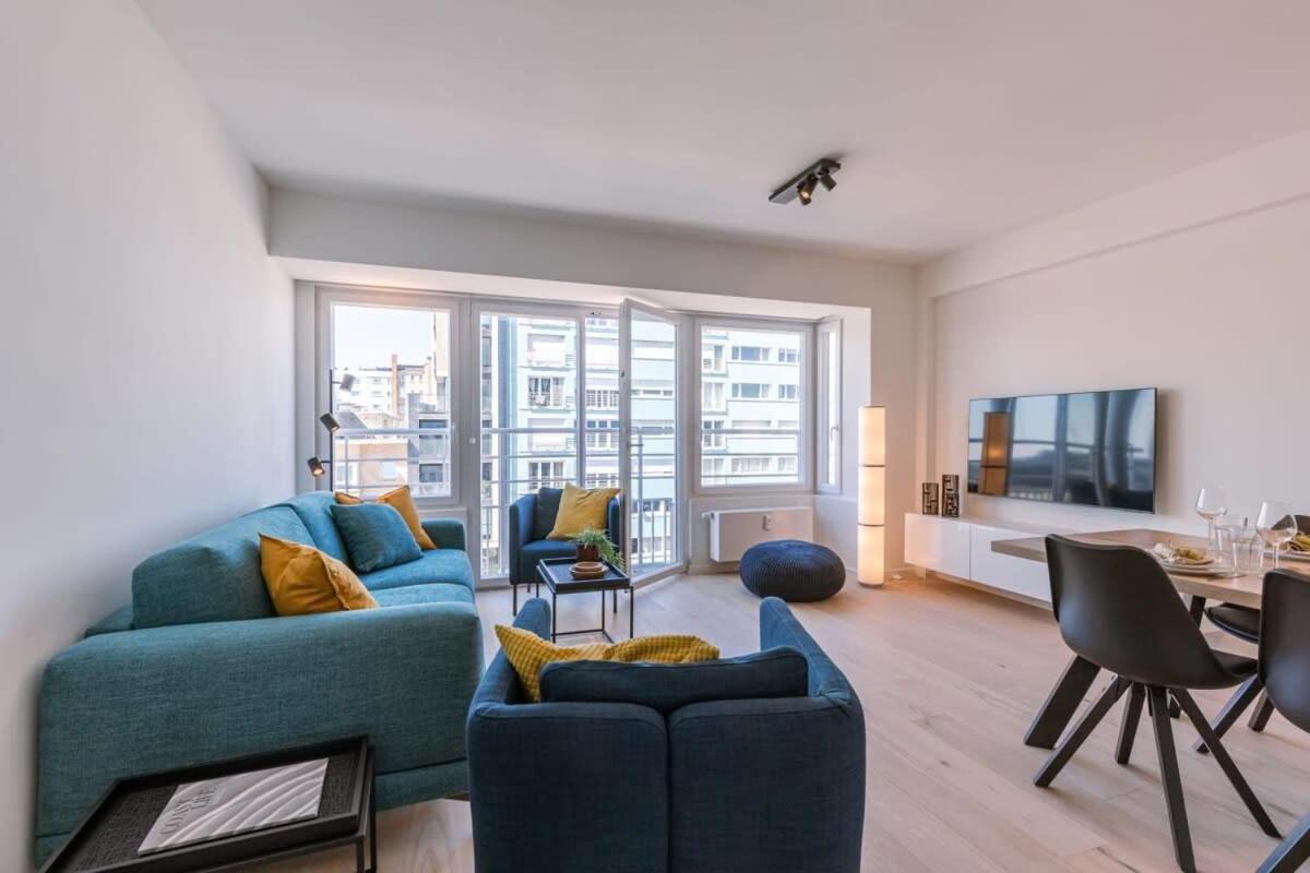 Huswell - Lovely Apartment With Lateral Sea View And Parking Oostende Dış mekan fotoğraf